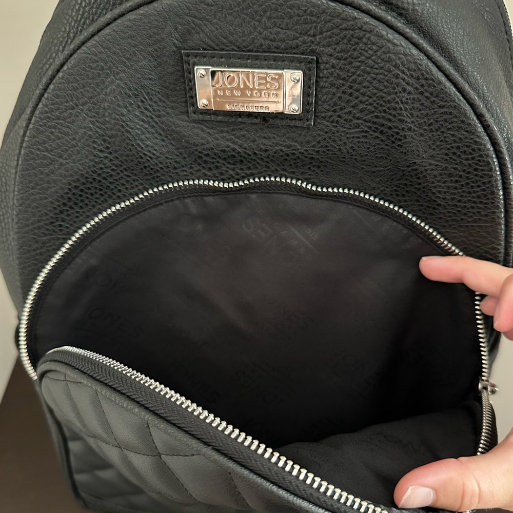 Black Leather Backpack - Picture 4 of 10